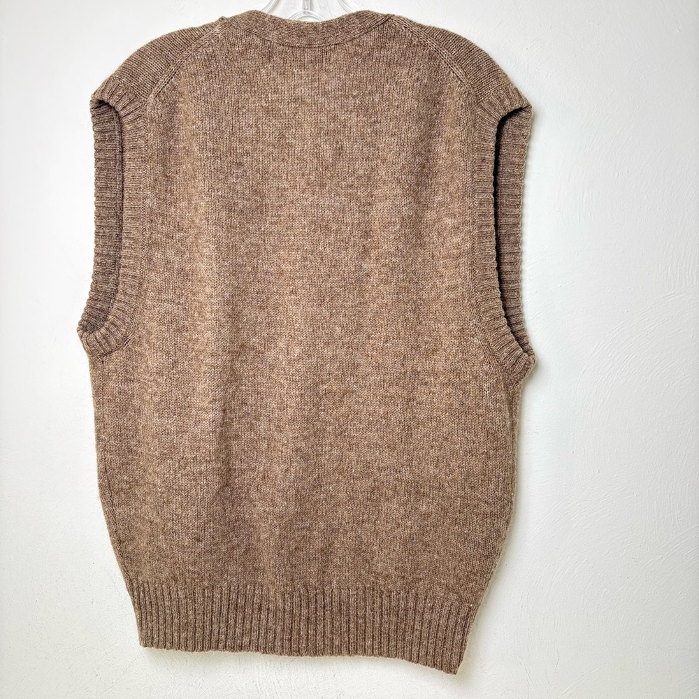 Vintage Eclectic Grandpa Wool Blend Cardigan Vest L - Picture 2 of 11